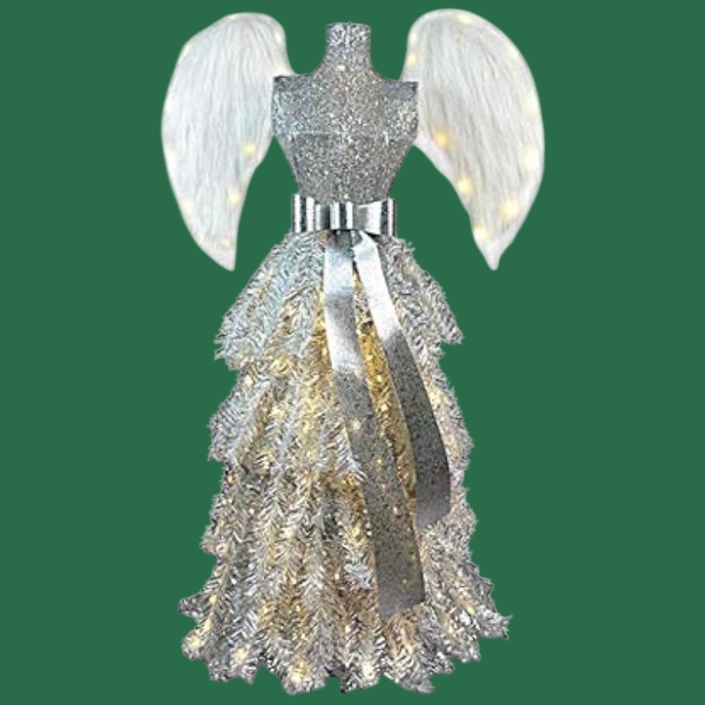 Winter Wonder Lane Vixen Pre-Lit Angel Tree 4ft Silver New Mannequin Dress Form